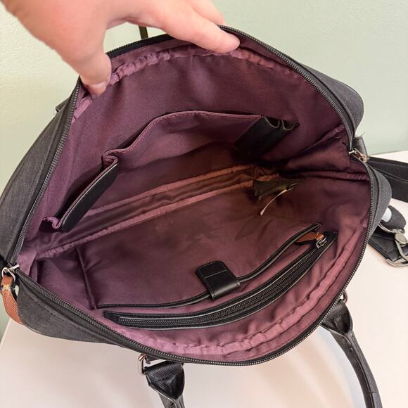 Ted Baker Briefcase Document Messenger Bag  Laptop Black 12X15.5 Inches - Picture 12 of 14